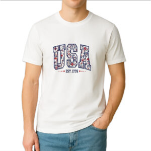 4Th Of July Floral Usa Est 1776 Shirt
