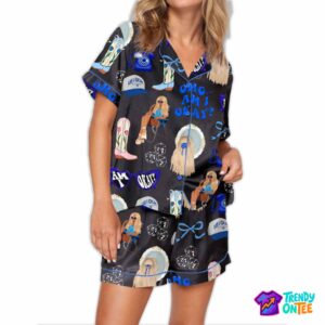 Am I Okay Satin Pajama Set For Women