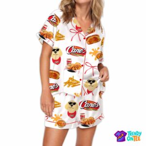 Raising Chicken Silky Satin Pajama Set For Women