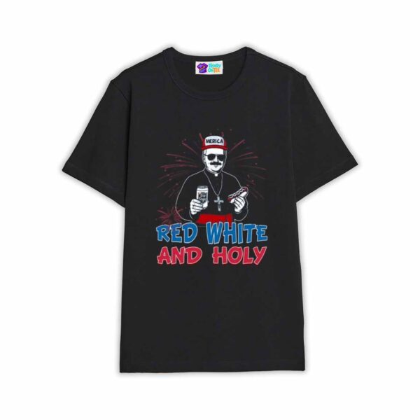 Red White Holly Shirt Pope Leo Xiv 4Th July Shirt