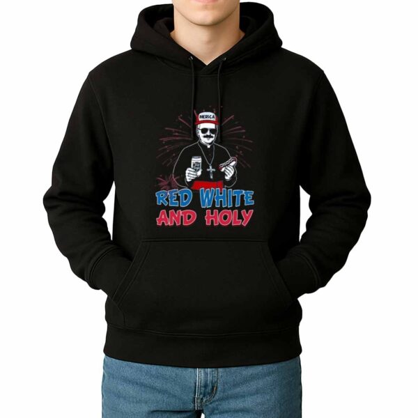 Red White Holly Shirt Pope Leo Xiv 4Th July Shirt