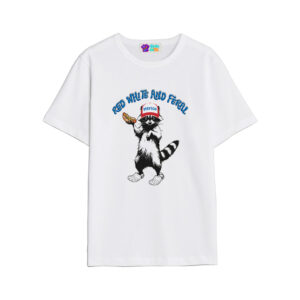 Red White and Feral Merica Hot Dog Shirt