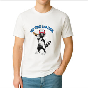 Red White and Feral Merica Hot Dog Shirt