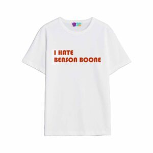 Benson Boone Wearing I Hate Benson Boone Shirt
