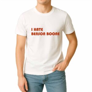 Benson Boone Wearing I Hate Benson Boone Shirt