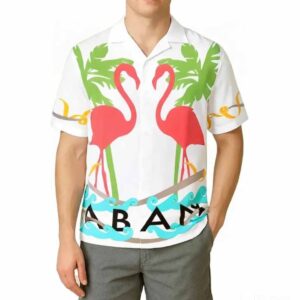 Jason Kelce Wearing Pink Flamingo Hawaiian Shirt 4