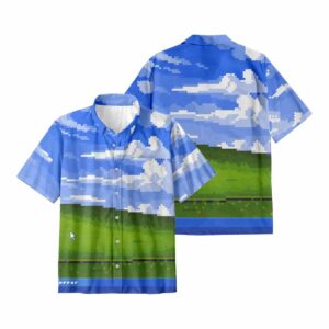 Win XP Wallpaper Pixel Hawaiian Shirt