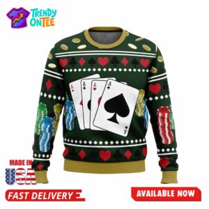 Ace Visconti Four Pips Ugly Christmas Sweater