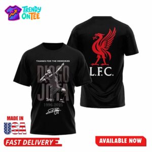 Diogo Jota Thank You For The Memories Liverpool FC 2025 Shirt