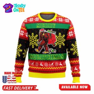 Merry Squatchmas Ugly Christmas Sweater