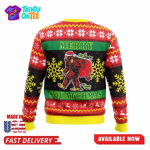 Merry Squatchmas Ugly Christmas Sweater