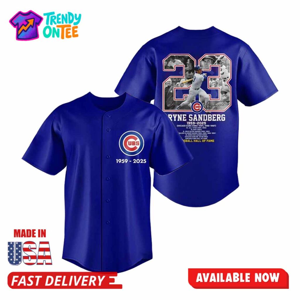 Ryne Sandberg Baseball Jersey Ryne Sandberg 1959-2025 Baseball Jersey