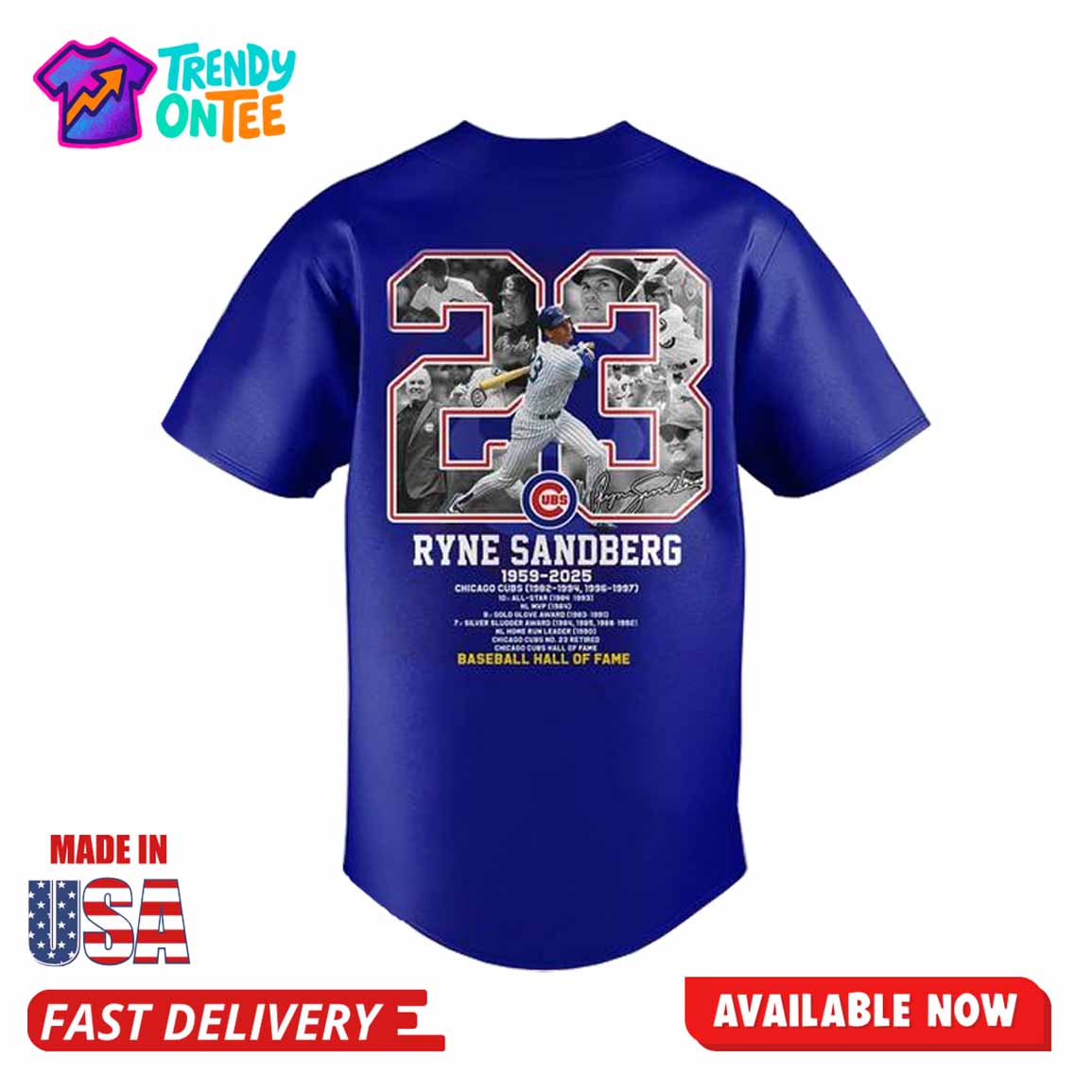 Ryne Sandberg Baseball Jersey Ryne Sandberg Baseball Jersey