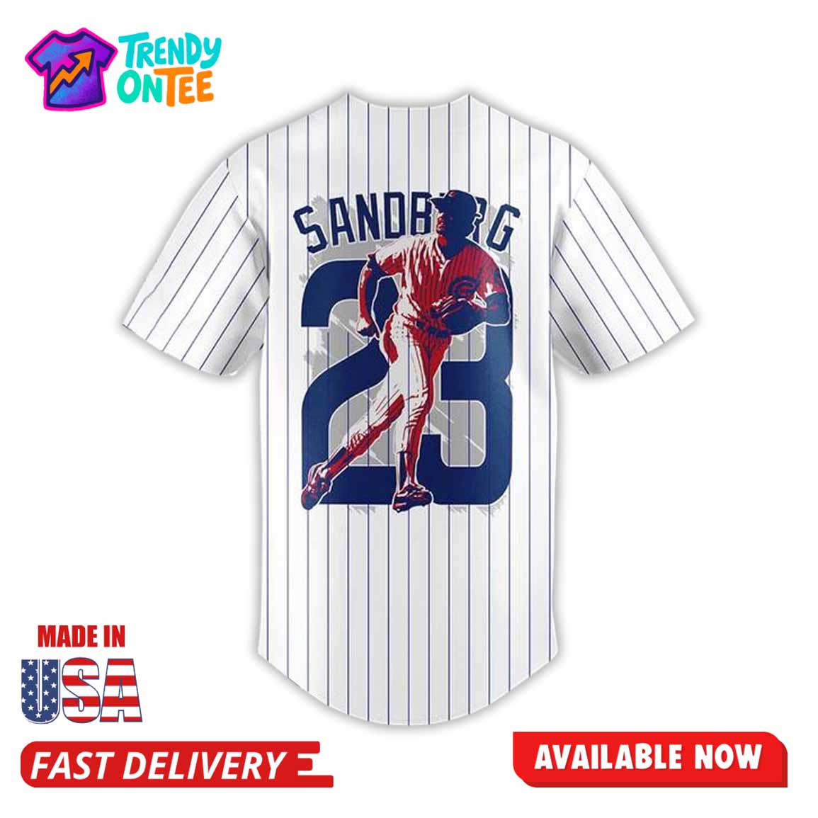 Ryne Sandberg Forever Baseball Jersey Ryne Sandberg Forever Baseball Jersey