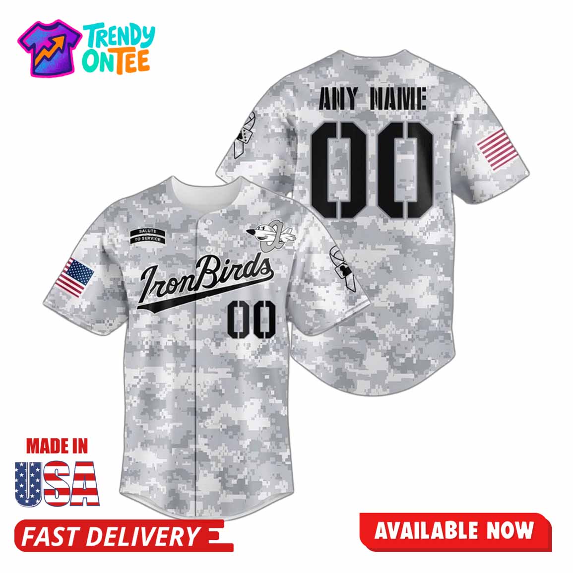 Aberdeen IronBirds Military Appeciation Night Jersey Aberdeen IronBirds Military Appeciation Night Jersey