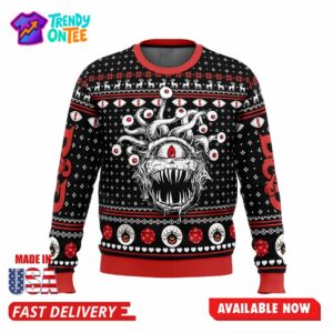 Beholder Dungeons and Dragons Ugly Christmas Sweater
