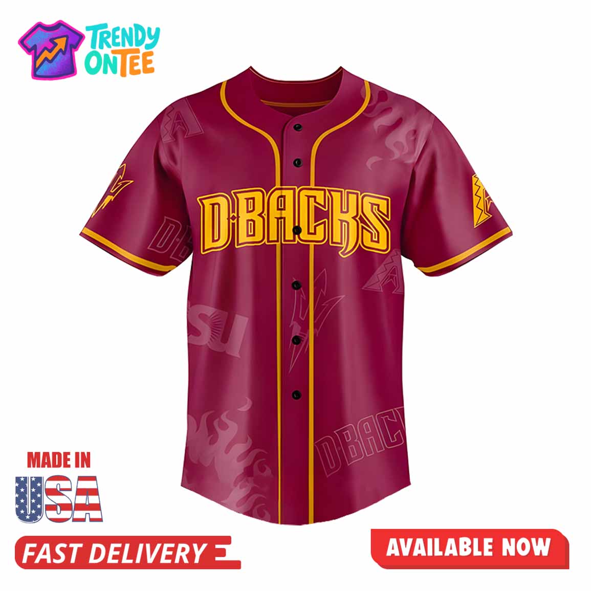 Diamondbacks ASU Night Baseball Jersey Diamondbacks ASU Night Baseball Jersey