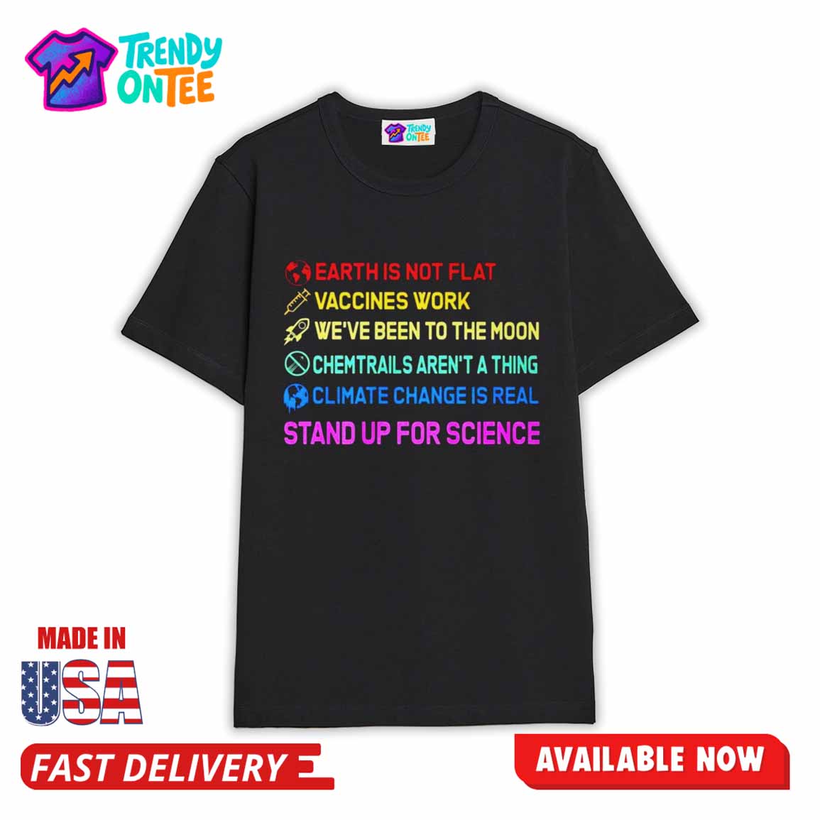 Earth Is Not Flat Vaccines Work Shirt Earth Is Not Flat Vaccines Work Shirt