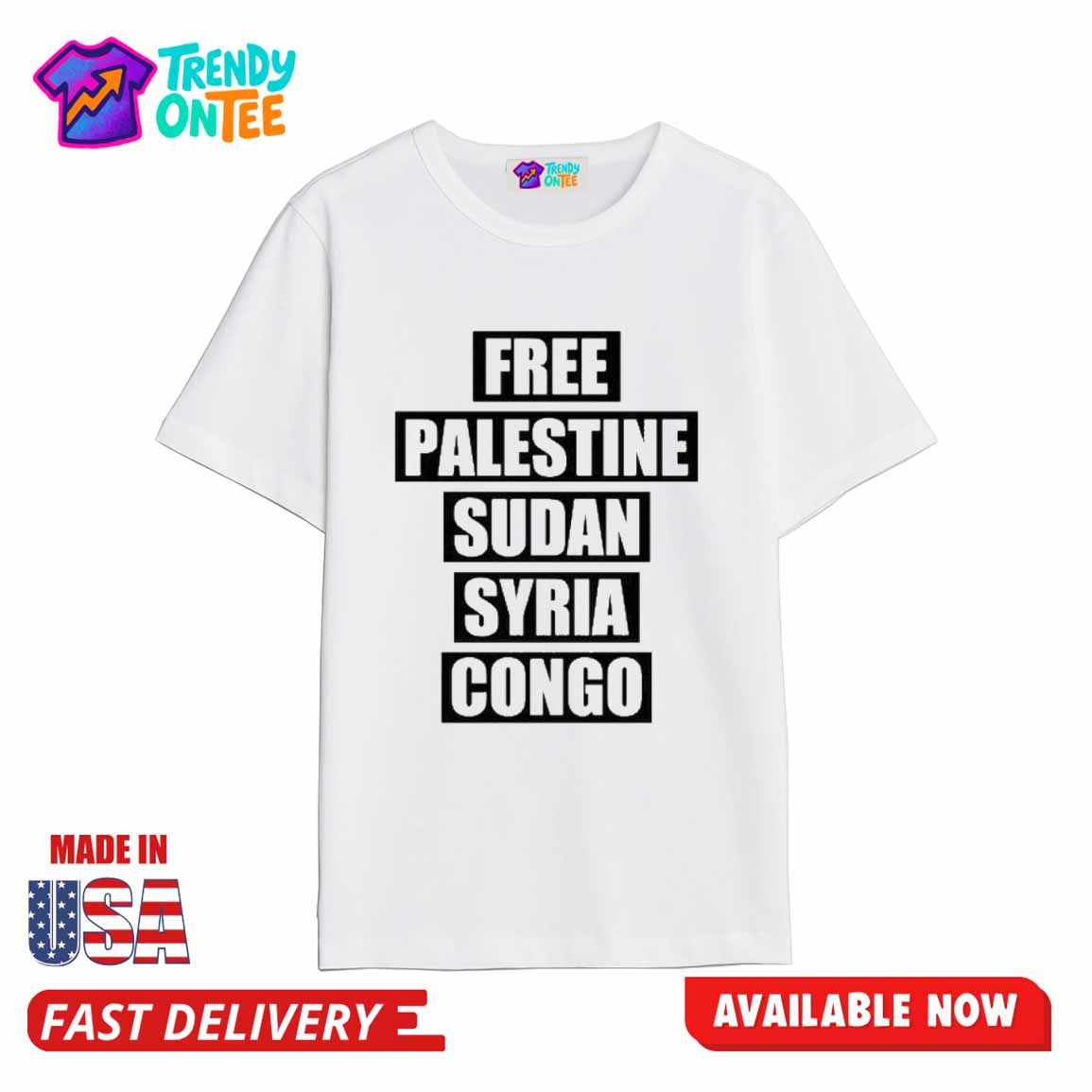 Free Palestine Sudan Syria Congo Shirt Free Palestine Sudan Syria Congo Shirt