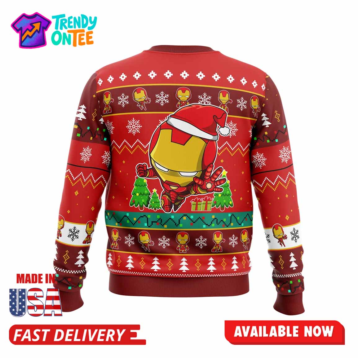 Iron Man Chibi Ugly Christmas Sweater Iron Man Chibi Ugly Christmas Sweater
