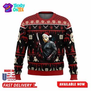 Jason Voorhees Firday the th Ugly Christmas Sweater