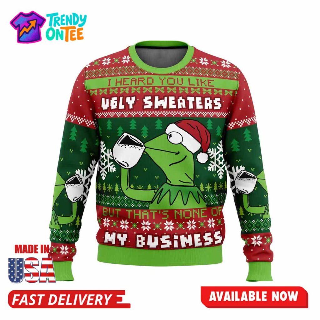 Kermit the Frog Ugly Christmas Sweater