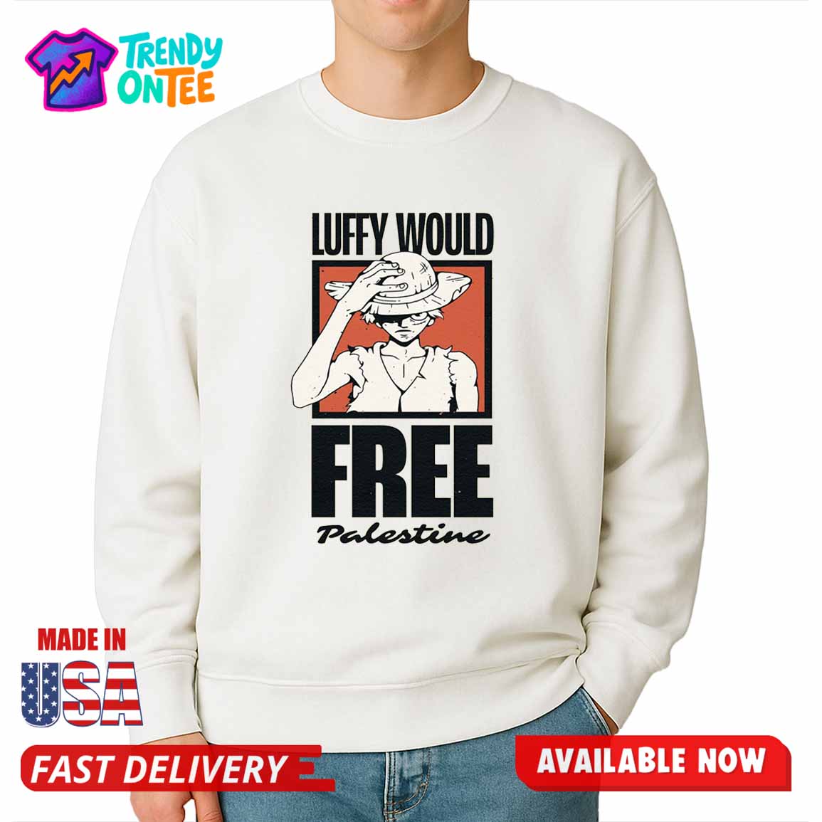 Luffy Would Free Palestine Shirt Luffy Would Free Palestine Shirt