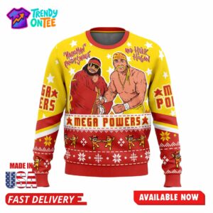 Mega Powers Macho Man and Hulk Hogan Ugly Christmas Sweater