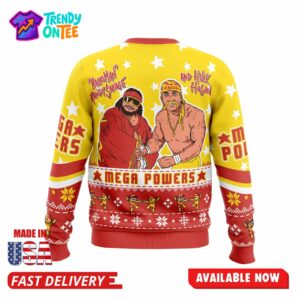Mega Powers Macho Man and Hulk Hogan Ugly Christmas Sweater