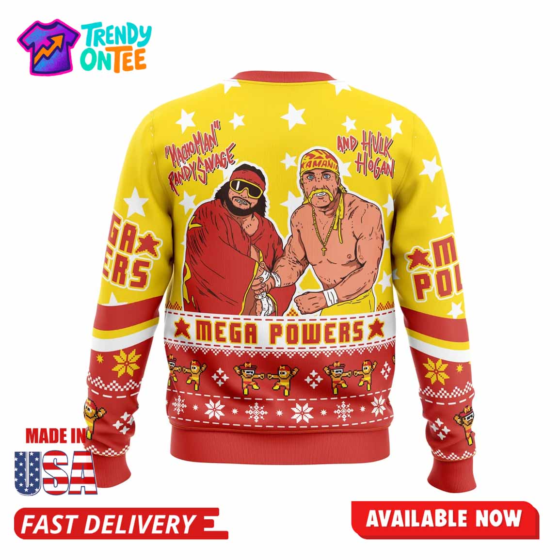 Mega Powers Macho Man and Hulk Hogan Ugly Christmas Sweater Mega Powers Macho Man and Hulk Hogan Ugly Christmas Sweater