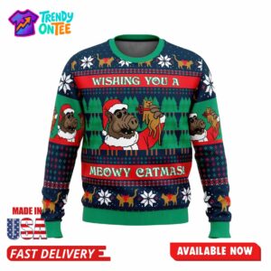 Meowy Catmas Alf Ugly Christmas Sweater