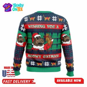 Meowy Catmas Alf Ugly Christmas Sweater