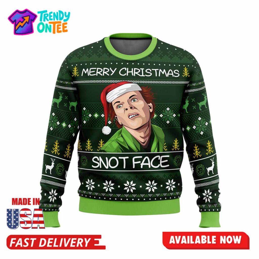 Merry Christmas Snot Face Ugly Christmas Sweater Merry Christmas Snot Face Ugly Christmas Sweater