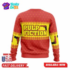 Merry Xmas Again Pulp Fiction Ugly Christmas Sweater