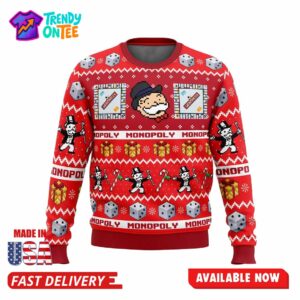 Monopoly Board Games Ugly Christmas Sweater