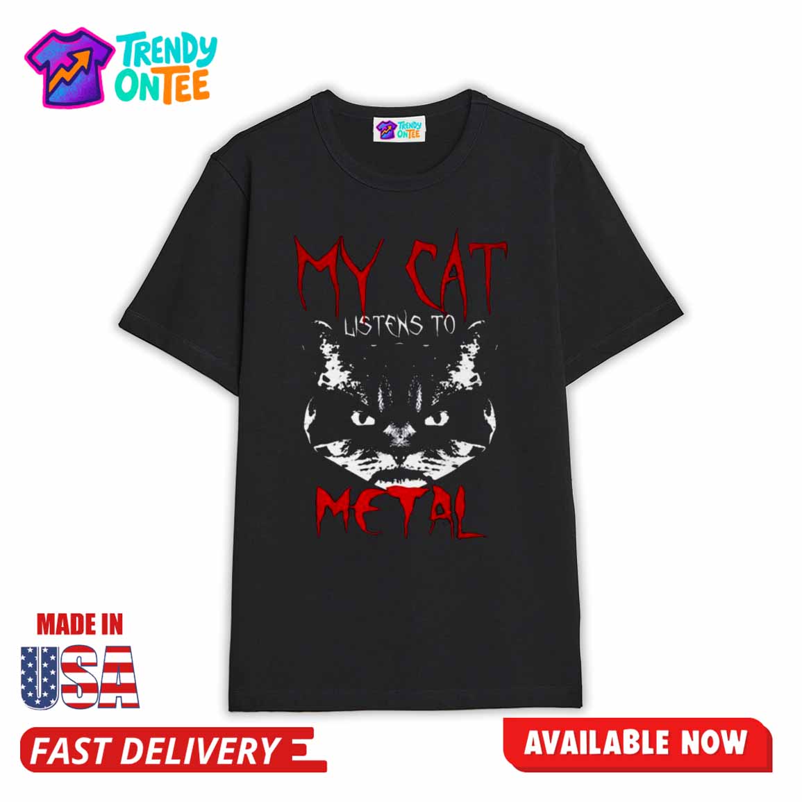 My Cat Listens To Metal Shirt My Cat Listens To Metal Shirt
