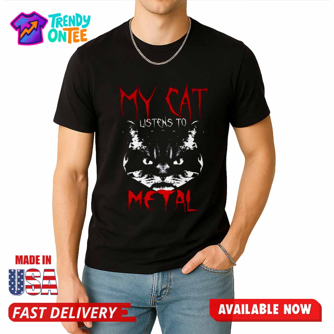 My Cat Listens To Metal Shirt My Cat Listens To Metal Shirt