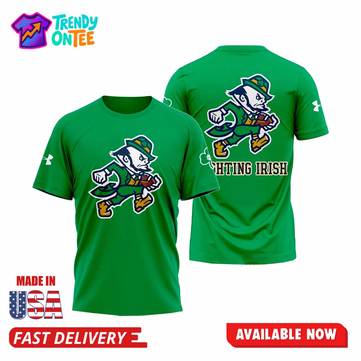 Notre Dame Fighting Irish New Football Leprechaun Shirt Notre Dame Fighting Irish New Football Leprechaun Shirt