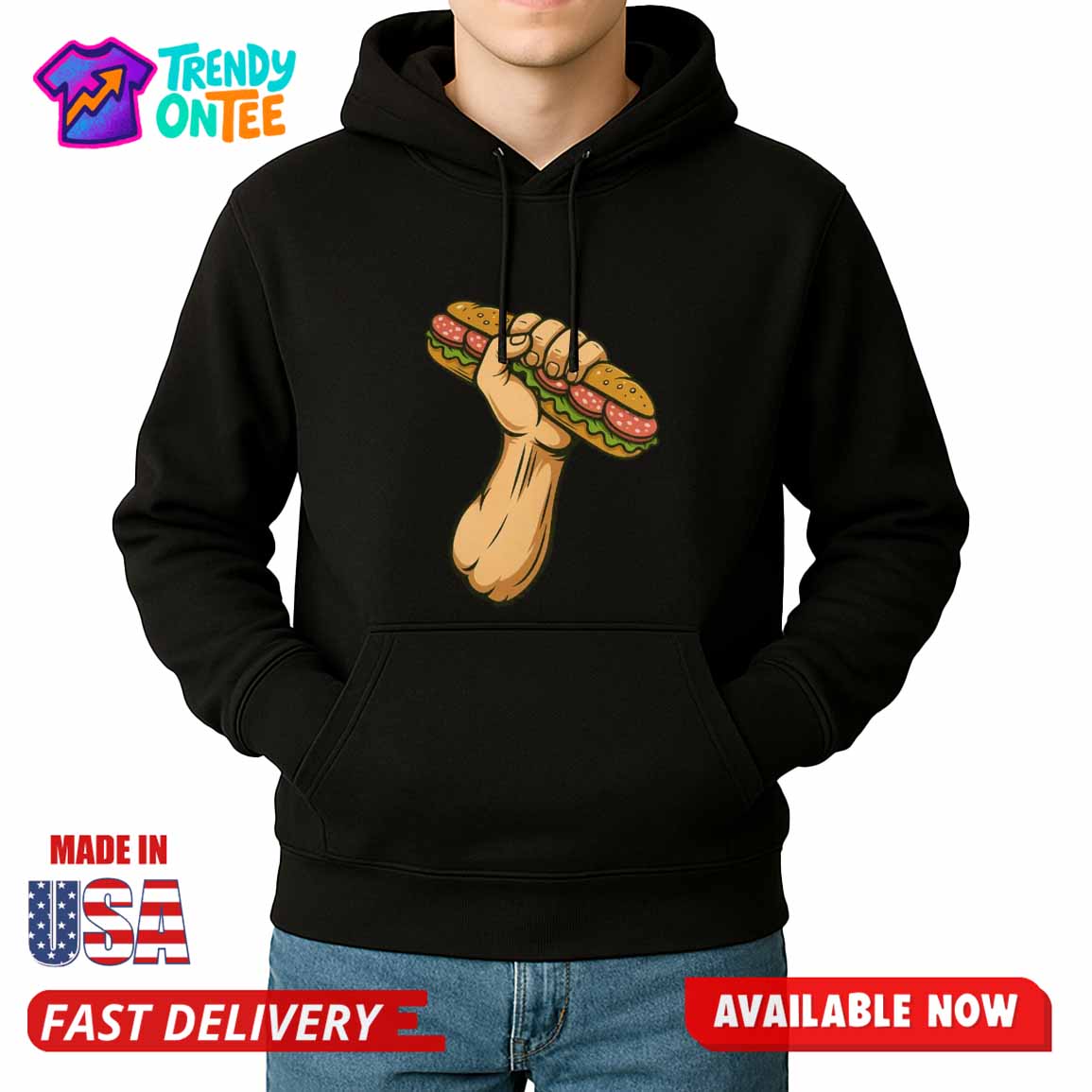 Protest Fist Hoisting a Sandwich Guy DC Shirt Protest Fist Hoisting a Sandwich Guy DC Shirt