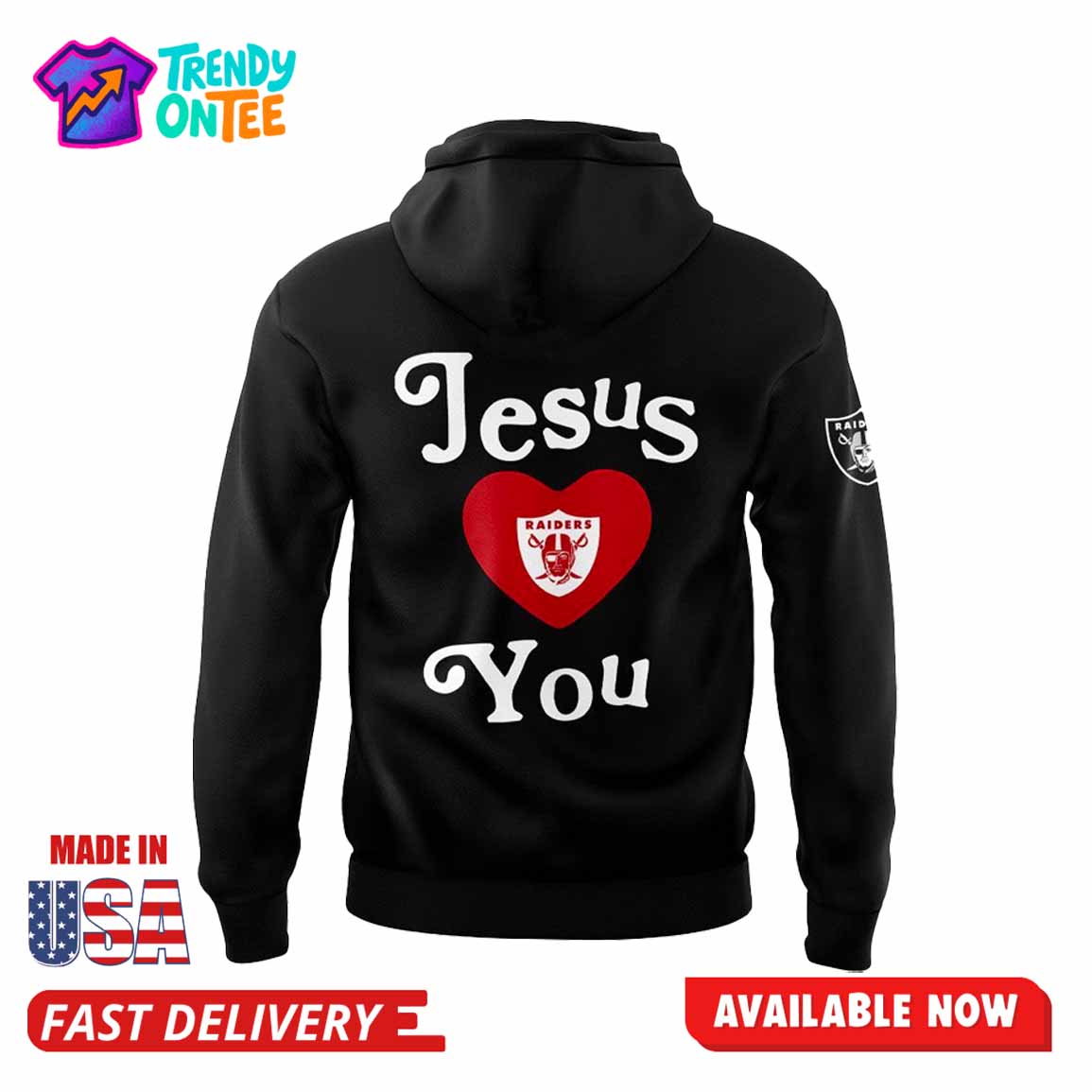 Raiders Jesus Love You Hoodie Raiders Jesus Love You Hoodie