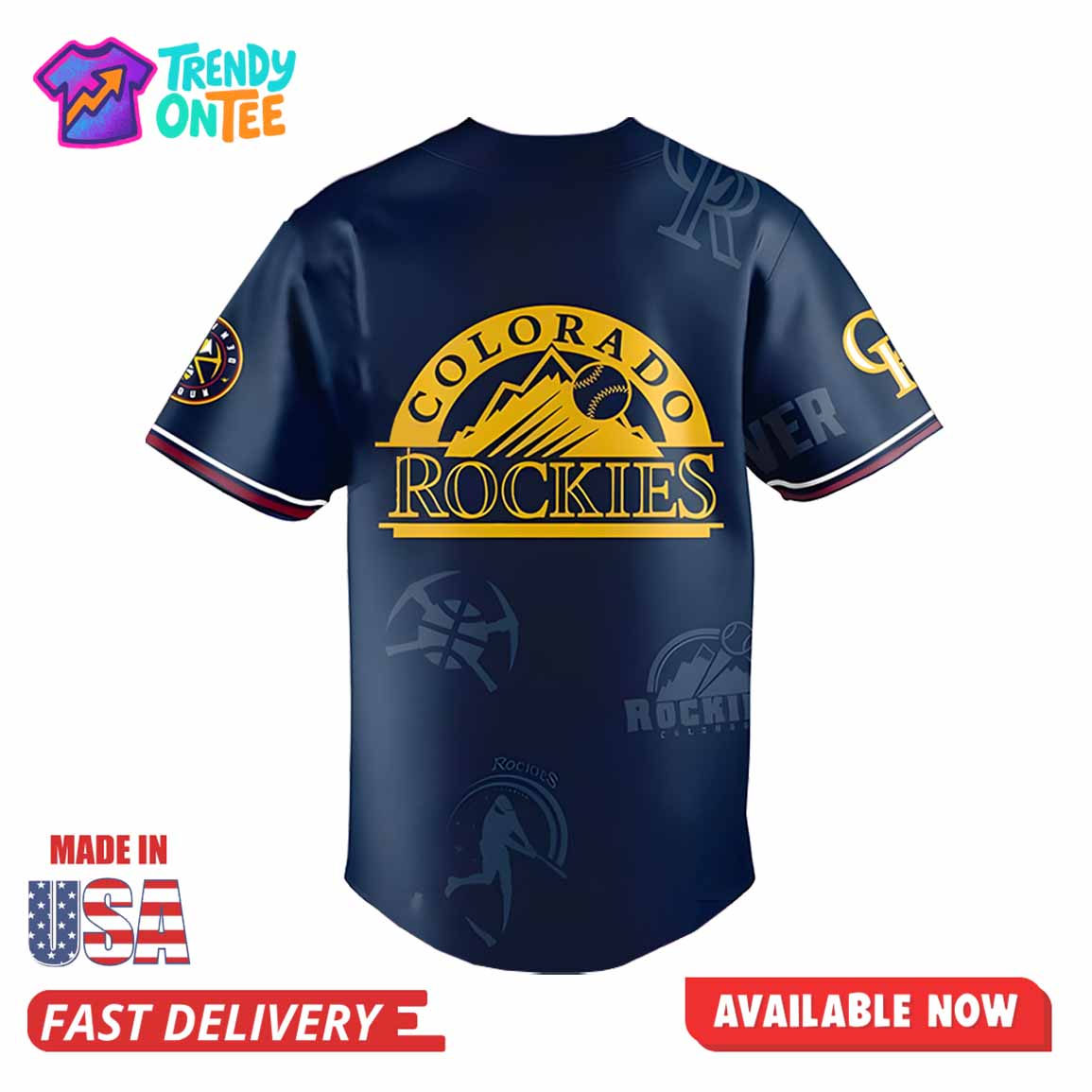 Rockies x Nuggets Night Baseball Jersey Rockies x Nuggets Night Baseball Jersey