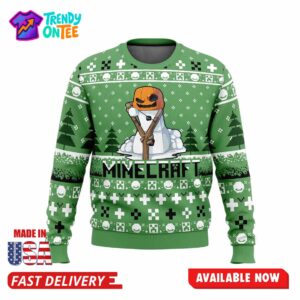 Snow Man Minecraft Ugly Christmas Sweater
