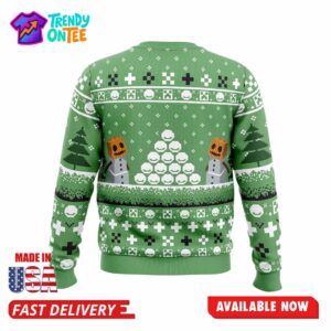 Snow Man Minecraft Ugly Christmas Sweater