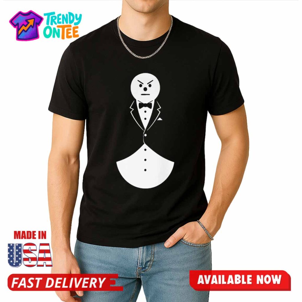 Uber Tanner Wearing Angry Snow Man Tuxedo Shirt Uber Tanner Wearing Angry Snow Man Tuxedo Shirt