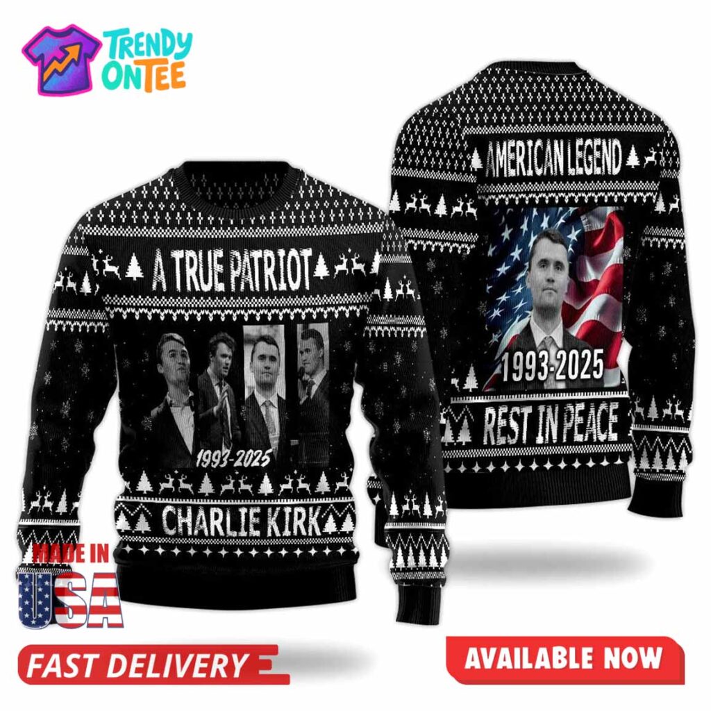 Charlie Kirk A True Patriot Ugly Christmas Sweater