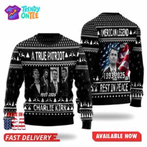 Charlie Kirk A True Patriot Ugly Christmas Sweater