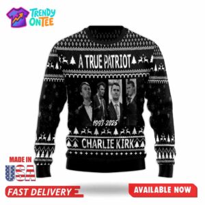 Charlie Kirk A True Patriot Ugly Christmas Sweater