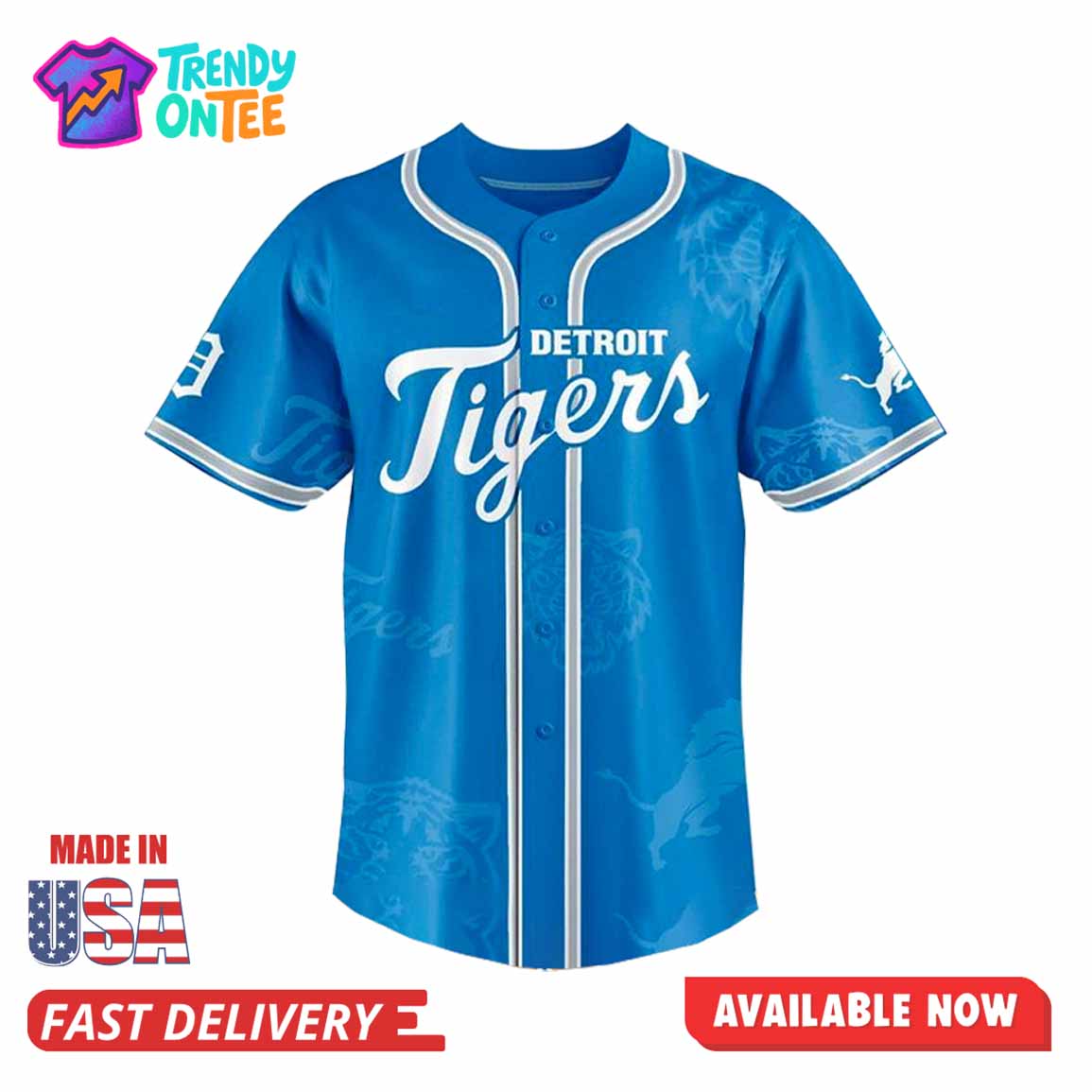Detroit Tigers x Detroit Lions Jersey Detroit Tigers x Detroit Lions Jersey