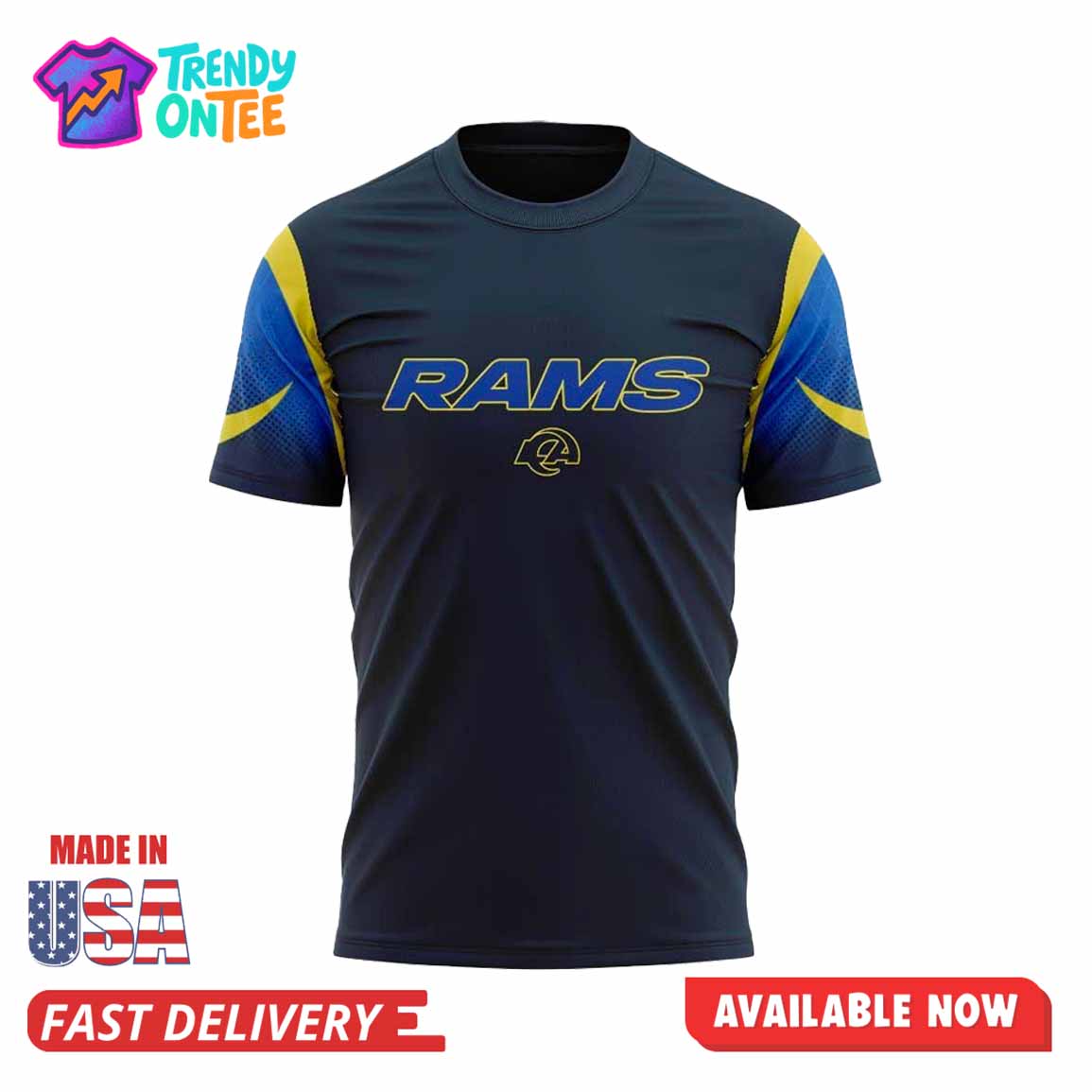 LA Rams New Rivalries Mid Night Mod Uniform Shirt LA Rams New Rivalries Mid Night Mod Uniform Shirt