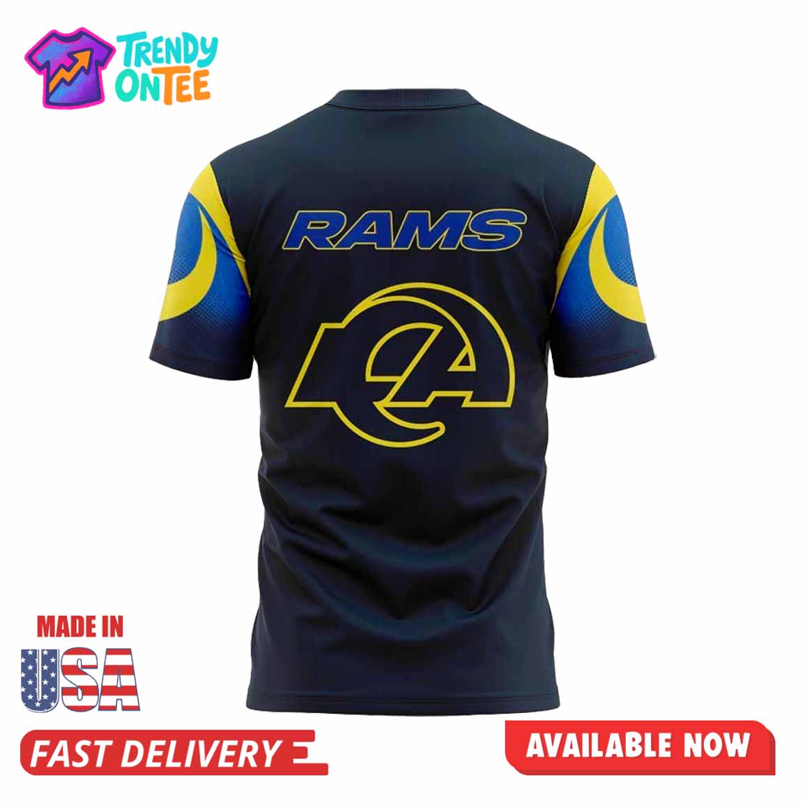 LA Rams New Rivalries Mid Night Mod Uniform Shirt LA Rams New Rivalries Mid Night Mod Uniform Shirt
